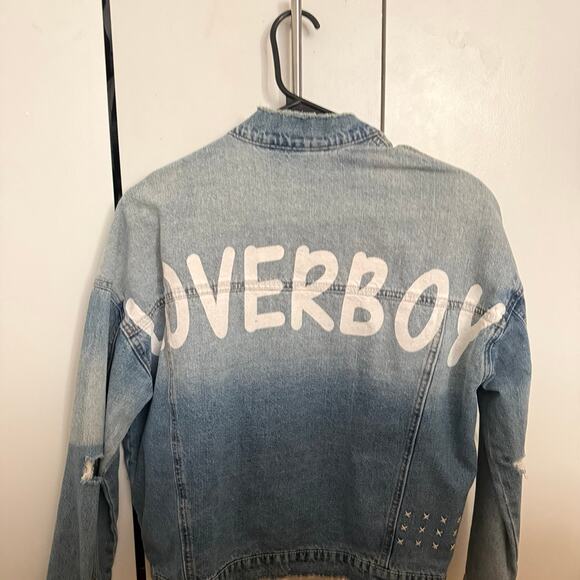 ASOS Noisy May Loverboy Print Denim Jacket Graphic - Picture 6 of 6
